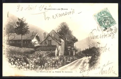 AK Plancher-les-Mines, La Chapelle et la Ferme St-Antoine