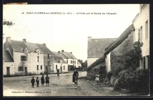 AK Pont-d`Armes-en-Assérac, Arrivée par la Route de Pénestin