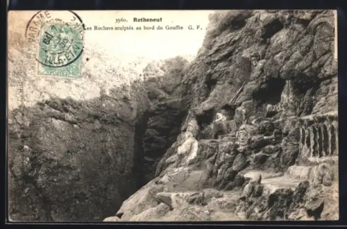 AK Rotheneuf, Les Rochers sculptés au bord du Gouffre