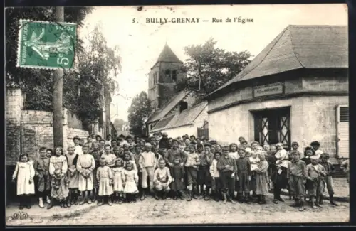 AK Bully-Grenay, Rue de l`Eglise, Les enfants