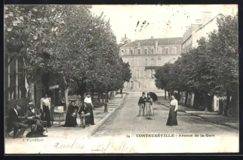 AK Contrexéville, Avenue de la Gare, Hotel