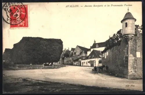 AK Avallon, Anciens Remparts et les Promenades Vauban