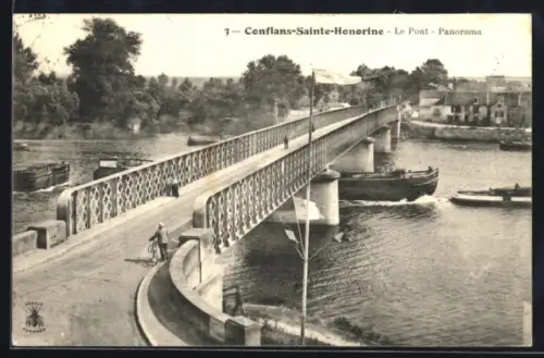 AK Conflans-Ste-Honorine, Le Pont, Dampfer