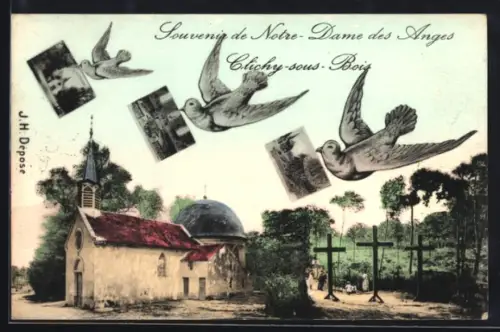 AK Clichy-sous-Bois, Souvenir de Notre-Dame des Anges