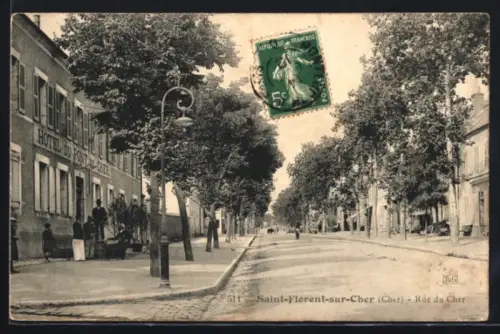 AK Saint-Florent-sur-Cher, Rue du Cher