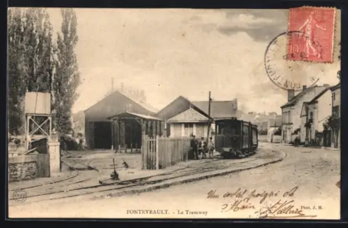 AK Fontevrault, Le Tramway, Strassenbahn