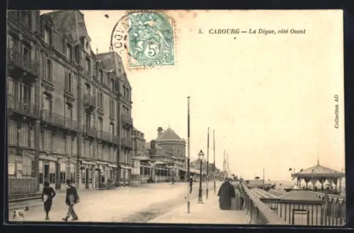 AK Cabourg, La Digue, coté Ouest