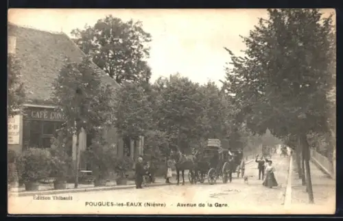 AK Pougues-les-Eaux /Nièvre, Avenue de la Gare