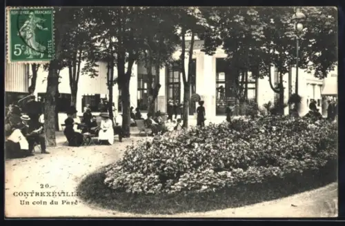 AK Contrexéville, Un coin du Parc