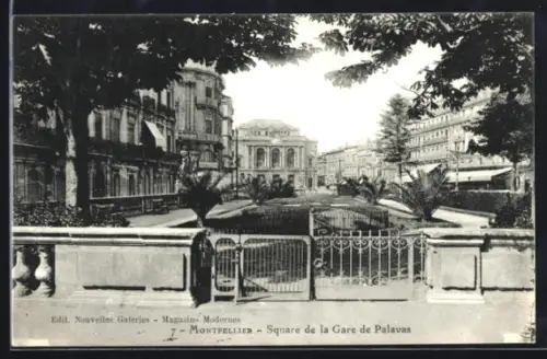 AK Montpellier, Square de la Gare de Palavas