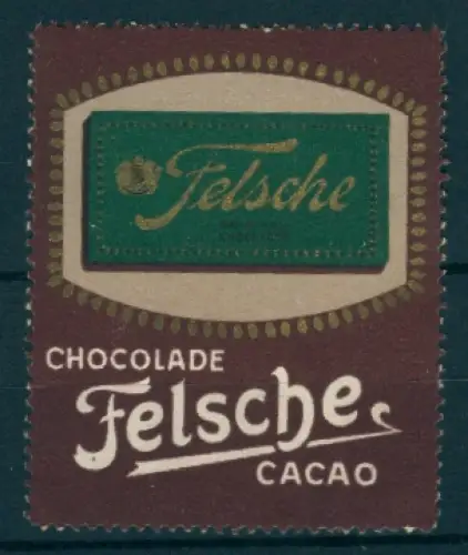 Reklamemarke Chocolade Felsche, Schokoladentafel
