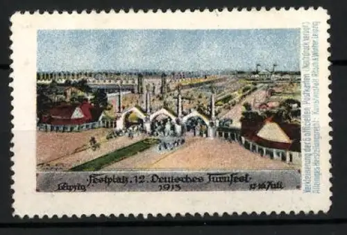 Reklamemarke Leipzig, 12. Deutsches Turnfest 1913, Festplatzansicht