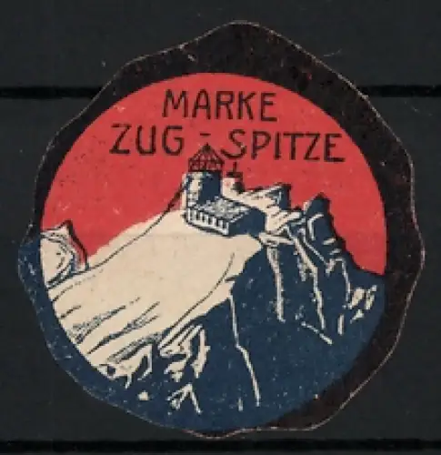 Reklamemarke Biscuit's Marke Zugspitze, Zugspitzgipfel