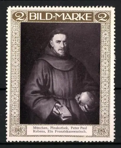 Reklamemarke München, Pinakothek, Peter Paul Rubens, Ein Franziskanermönch