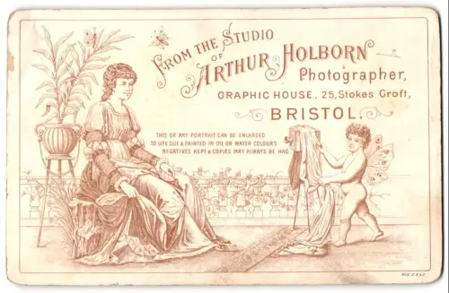 Fotografie Arthur Holborn, Bristol, Stokes Croft 25, Kleine Elfe fotografiert eines elegante Dame