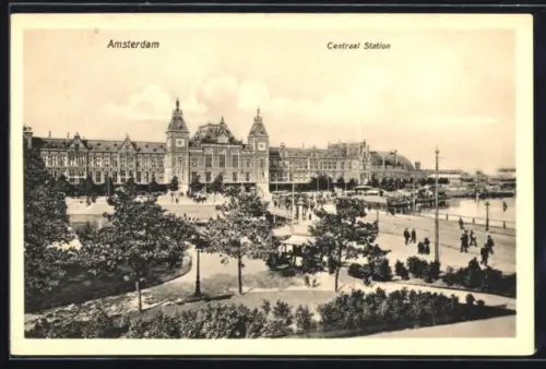 AK Amsterdam, Centraal Station, Panorama