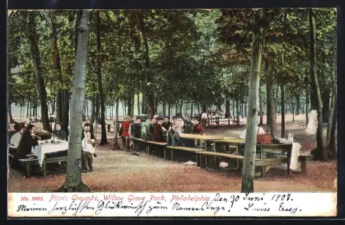 AK Philadelphia, PA, Willow Grove Park, Picknick Grounds