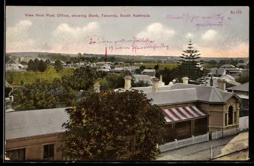 AK Tanunda, View from Post Office, showing Bank