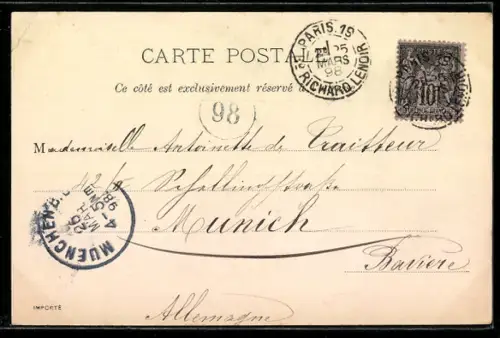 AK Paris, Rue de Rivoli avec passants et calèches