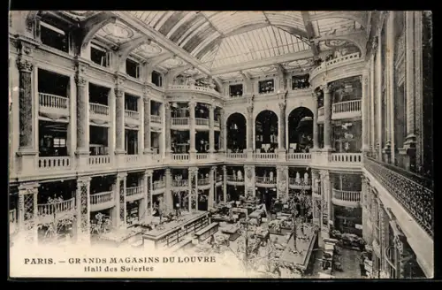 AK Paris, Grands Magasins du Louvre, Hall des Soieries