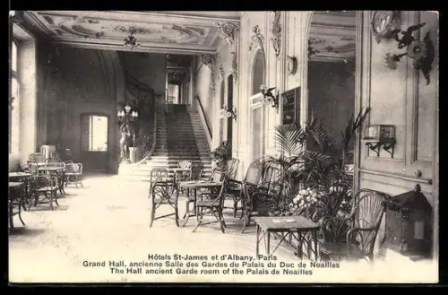 AK Paris, Hôtel St-James et d`Albany, Grand Hall, ancienne Salle des Gardes du Palais de Noailles