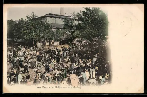 AK Paris, Les Halles, avant la cloche