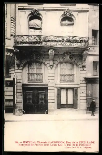 AK Paris, Hôtel du Vicomte d`Aubusson, rue de la Feuillade