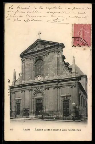 AK Paris, Église Notre-Dame des Victoires