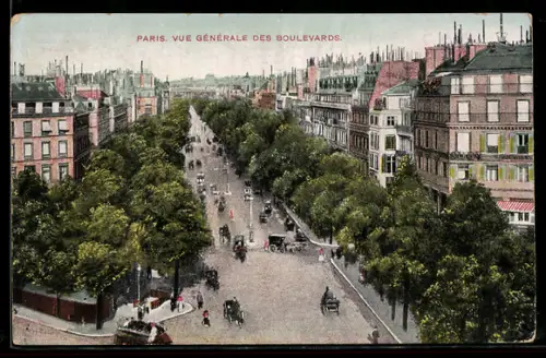 AK Paris, Vue générale des boulevards