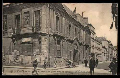 AK Paris, Le Musée Carnavalet, côté rue de Sévigné