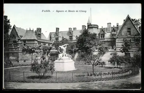 AK Paris, Square et Musée de Cluny