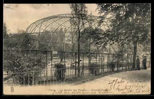 AK Paris, Au Jardin des Plantes, Grande Volière