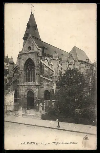 AK Paris, L`Eglise Saint-Médard