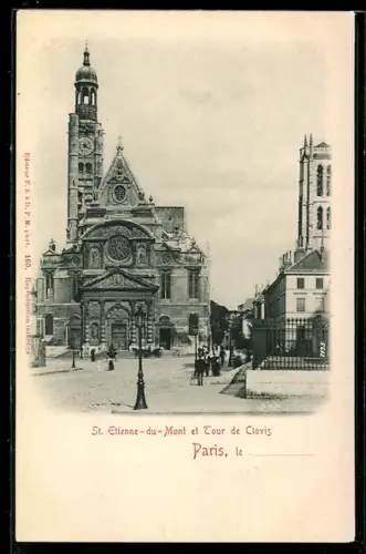 AK Paris, St. Etienne-du-Mont et Tour de Clovis