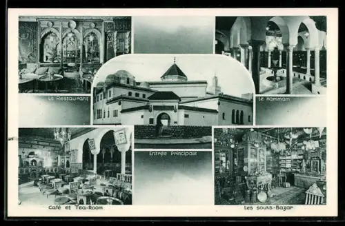 AK Paris, Mosquée, café et tea-room, les souks-bazar, le hammam, rue Geoffroy-St-Hilaire 39-41