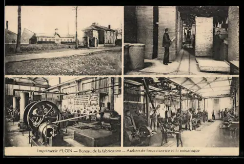 AK Paris, Imprimerie Plon, Bureau de la fabrication et ateliers mécaniques