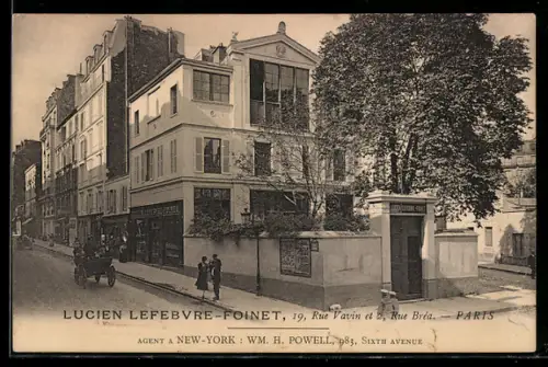 AK Paris, Rue Vavin et Rue Bréa, bâtiment Lucien Lefebvre-Foinet