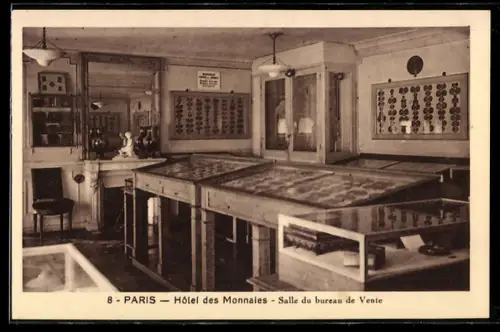 AK Paris, Hôtel des Monnaies, Salle du bureau de Vente