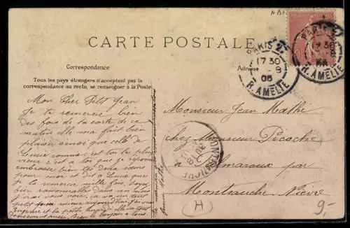 AK Paris, Rue Fabert et Esplanade des Invalides