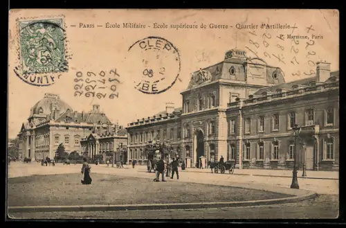AK Paris, École Militaire, École supérieure de Guerre et Quartier d`Artillerie