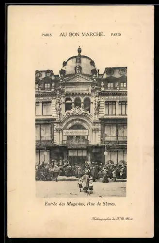 AK Paris, Entrée des Magasins, Rue de Sèvres