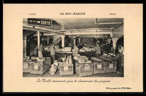 AK Paris, La Table tournante pour le classement des paquets au Bon Marché