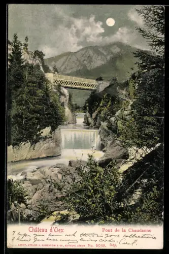 AK Château d`Oex, Pont de la Chaudanne
