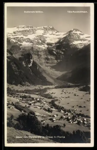 AK Les Diablerets, Panorama et Creux de Champ, Tête Ronde