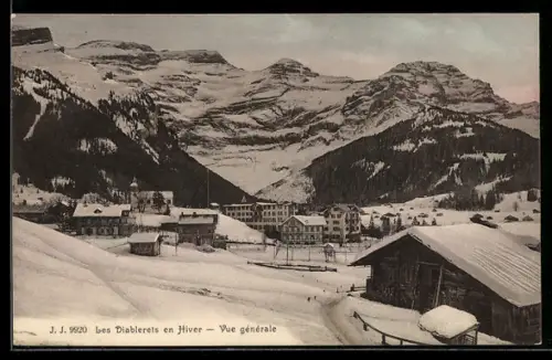 AK Les Diablerets, Vue générale en Hiver