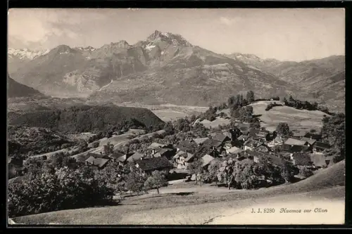 AK Ollon /VD, Huemoz-sur-Ollon, Panorama