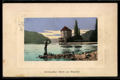 AK Neuhausen am Rheinfall, Schlösschen Wörth am Rheinfall