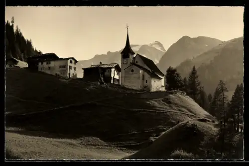 AK Binn, Kirche am Hüllehorn im Binntal
