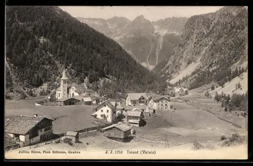 AK Trient, Ortsansicht aus der Vogelschau