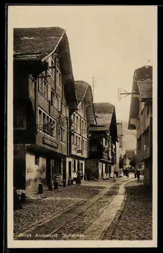 AK Andermatt, Partie an der Dorfstrasse, Gasthaus Ochsen